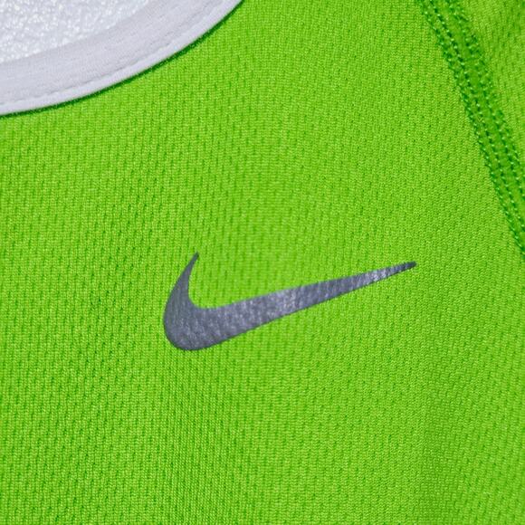 Womens Nike Dri-fit Tank Top Bright Green Nike Logo Workout Running Womens Sz XS - Picture 5 of 8